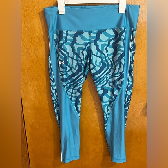 Under Armour Pants - Under Armour EUC Compression Heat Gear Teal and Blue Leggings. Women’s size XL